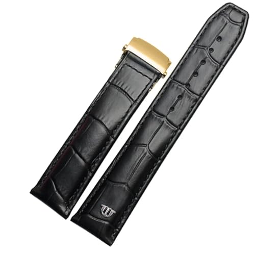 UMCNVV Uhrenarmband aus echtem Leder, 20 mm, 22 mm, Faltschnalle, Freizeit, Business, Rindsleder, 22 mm, Achat von UMCNVV