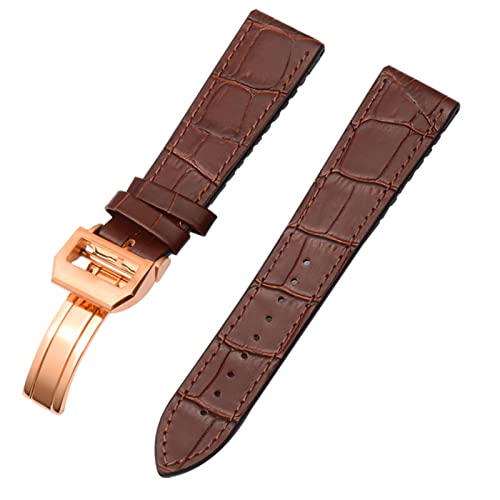 UMCNVV Uhrenarmband für IWC Bertofino Pilot Mark 20 mm 22 mm, Alligator-Echtleder, Silikon-Gummisohle, 22 mm, Achat von UMCNVV