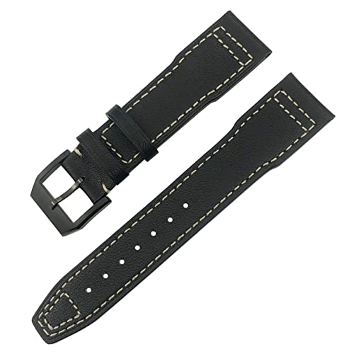 UMCNVV Uhrenarmband für IWC IW3777 IW3270 Mark 18 Big Pilot's Watch Armband aus weichem Rindsleder, 20 mm, 21 mm, 22 mm, Lederarmband, 21 mm, Achat von UMCNVV