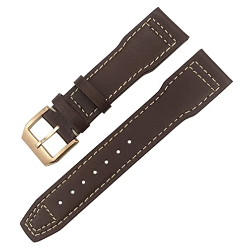 UMCNVV Uhrenarmband für IWC IW3777 IW3270 Mark 18 Big Pilot's Watch Armband aus weichem Rindsleder, 20 mm, 21 mm, 22 mm, Lederarmband, 22 mm, Achat von UMCNVV