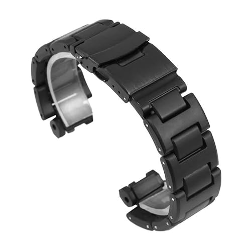 UMCNVV Uhrenarmband für Protrek PRW-3000/6000/6100/3100 PRG-300, modifiziertes Kunststoff-Stahl-Verbund-Armband, schwarzes Armband, Einheitsgröße, Achat von UMCNVV