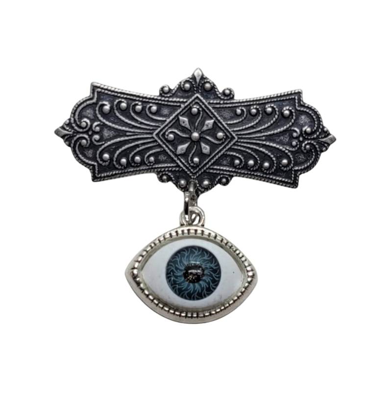 Handgemachte Antike Silberne Augapfel Brosche Pin von UMDesignsCo