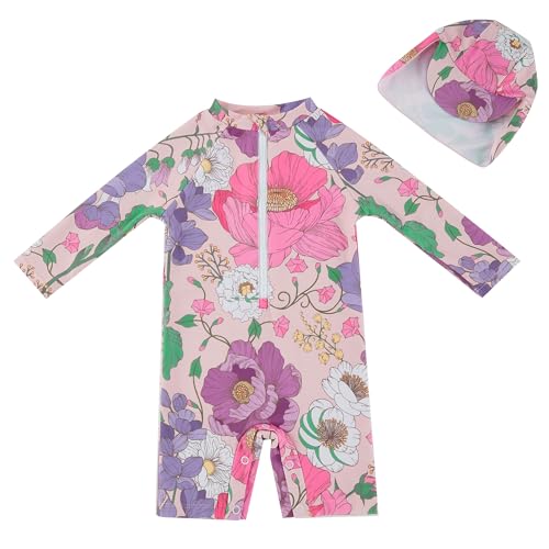 UMELOK Baby Badebekleidung Mädchen Badeanzug mit Sonnenhut UV Schutz Helle Blume 86 UMELOK Baby Badebekleidung Mädchen Badeanzug mit Sonnenhut UV Schutz Helle Blume 86 von UMELOK