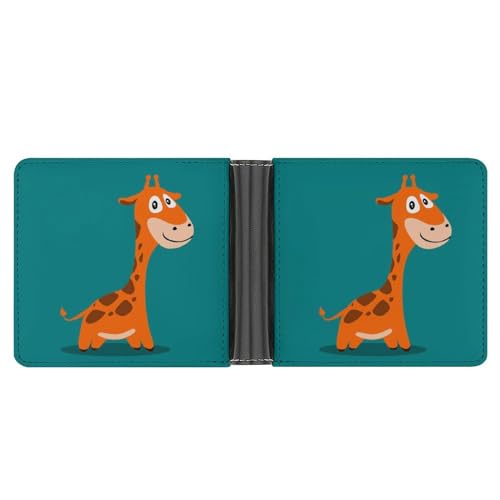 UMENG Cartoon Giraffe Damen Portemonnaie Leder Geldbörse Frauen Portmonee Brieftasche von UMENG