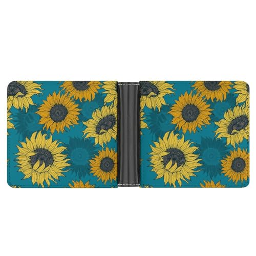UMENG Gelbe Sonnenblumen Geldbörse Damen Wallet Kreditkartenetui Kartenetui Kartenhalter von UMENG