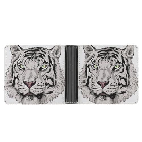 UMENG Wilder Tiger Mini Geldbörse Herren Damen Geldbeutel Klein Portemonnaie Mit Münzfach von UMENG