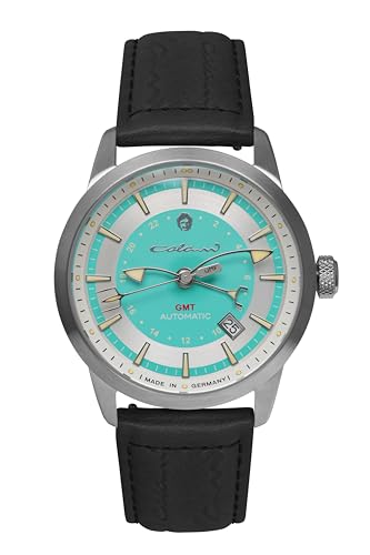 UMF RUHLA Automatikuhr mit Kalbslederband Limited Edition Türkis Colani mit Colani-Zeiger 1364-6- Made in Germany von UMF RUHLA
