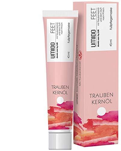 4 Stück Set Aktion UMIDO Fußmaske Set 45 ml Pfirsichduft und Traubenkernöl | Fußcreme | Fußlotion | Pflegecreme | Fußpflegecreme von UMIDO - dermis care by LLM