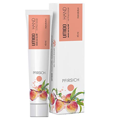 4 Stück Set Aktion UMIDO Hand-Lotion Set 45 ml Pfirsich-Extrakt | Handcreme | Pflegecreme | Lotion | Hautpflege | Handcreme Set von UMIDO - dermis care by LLM