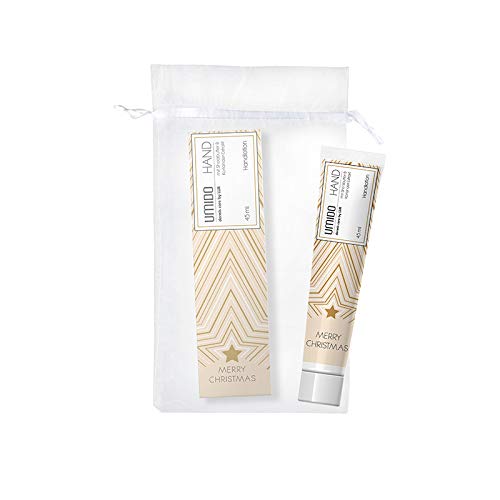UMIDO Beautyset Hand-Lotion 45 ml Shea-Butter & Koriander Weihnachten - 1 x 45 ml + Organza-Säckchen (6-BYS) von UMIDO - dermis care by LLM