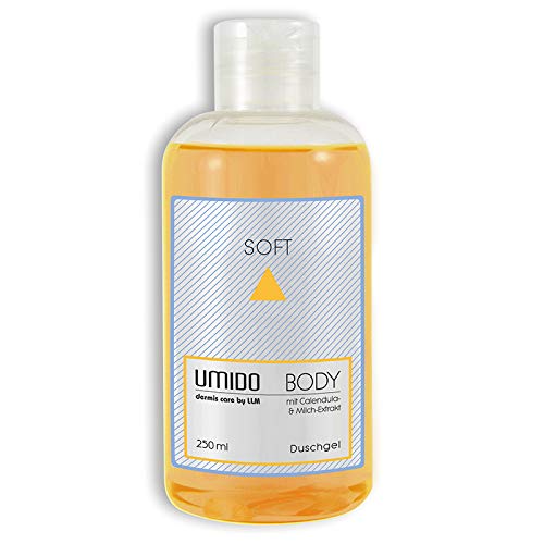 UMIDO Duschgel 250 ml Calendula-Extrakt & Milch-Extrakt | ohne Parabene | Waschgel für Körper, Gesicht und Haare | sanfte Pflegedusche | Waschlotion von UMIDO - dermis care by LLM