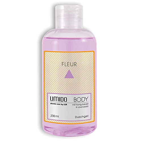 UMIDO Duschgel 250 ml Honig-Extrakt & Lavendelöl | ohne Parabene | Waschgel für Körper, Gesicht und Haare | sanfte Pflegedusche | Waschlotion von UMIDO - dermis care by LLM