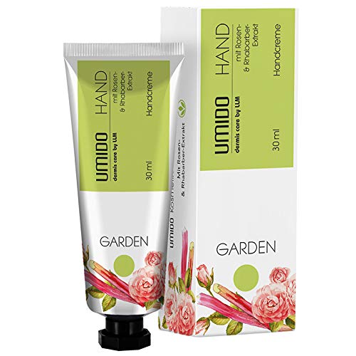 1x UMIDO Hand-Creme 30 ml Rosen-Extrakt & Rhabarber-Extrakt | ohne Parabene | Creme | Pflegecreme | Handlotion | Hautpflege | Handcreme mini von UMIDO - dermis care by LLM