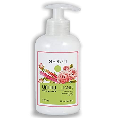 UMIDO Hand-Lotion Spender 250 ml Rosen-Extrakt & Rhabarber-Extrakt | ohne Parabene | Handcreme | Creme | Pflegecreme | Lotion | Hautpflege | Hand-Pflege von UMIDO - dermis care by LLM