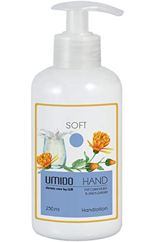 UMIDO Hand-Lotion Spender 250 ml Calendula-Extrakt & Milch-Extrakt | ohne Parabene | Handcreme | Creme | Pflegecreme | Lotion | Hautpflege | Hand-Pflege von UMIDO - dermis care by LLM