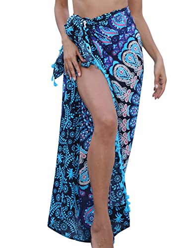 UMIPUBO Damen Sarong Pareo für Den Strand, Sommer Bikini Vertuschen Cover up, Boho Strandtuch, Sonnenschutz Wickelkleid 180 * 130cm (A) von UMIPUBO