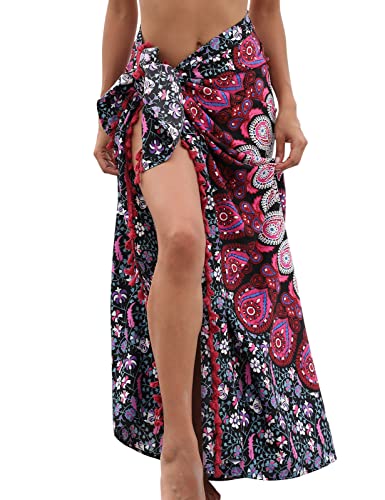 UMIPUBO Damen Sarong Pareo für Den Strand, Sommer Bikini Vertuschen Cover up, Boho Strandtuch, Sonnenschutz Wickelkleid 180 * 130cm (B) von UMIPUBO