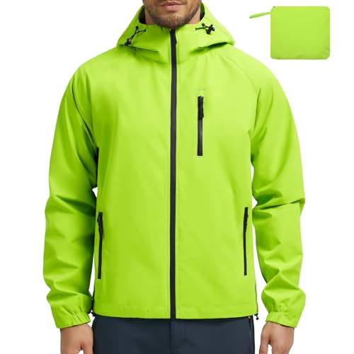 UMIPUBO Regenjacke Herren Wasserdicht Outdoorjacke Mit Kapuze Leicht Atmungsaktiv Dünne Rain Jacket Windbreaker Reflektierend Fahrradjacke Wanderjacke Übergangsjacke Laufjacke(Fluoreszierendes Grün,L) UMIPUBO Regenjacke Herren Wasserdicht Outdoorjacke Mit Kapuze Leicht Atmungsaktiv Dünne Rain Jacket Windbreaker Reflektierend Fahrradjacke Wanderjacke Übergangsjacke Laufjacke(Fluoreszierendes Grün,L) von UMIPUBO