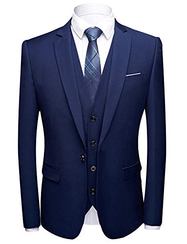 UMISS Herren Revers Anzug Jacke Weste & Hose 3-teiliges Anzugset von UMISS