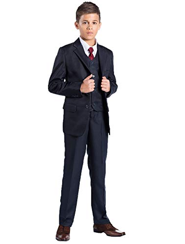 UMISS Jungen Slim Fit 3-teiliges Anzug-Jacken- und Hosenwesten-Set von UMISS