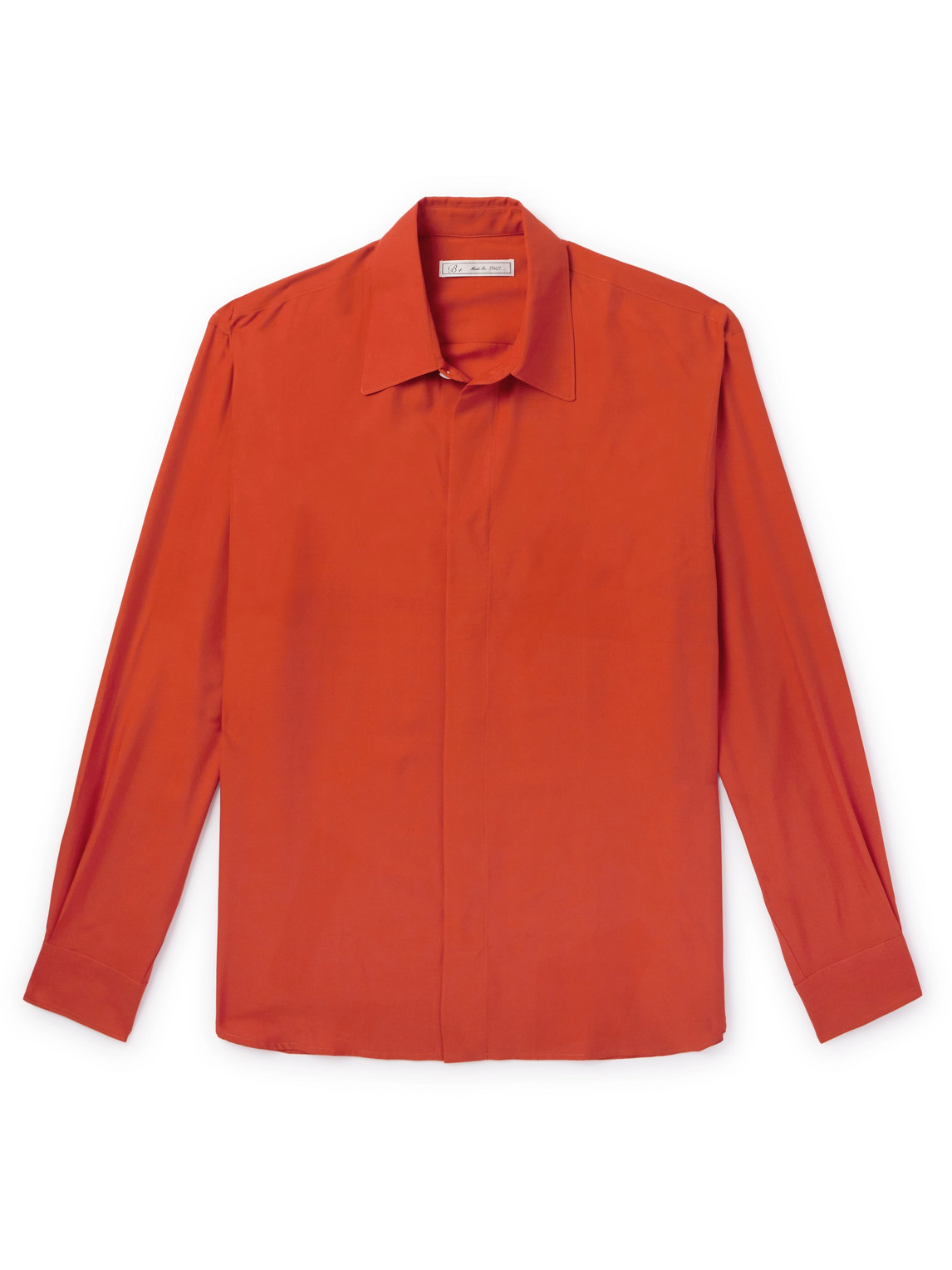 UMIT BENAN B - Silk Shirt - Men - Orange - IT 52 von UMIT BENAN B+