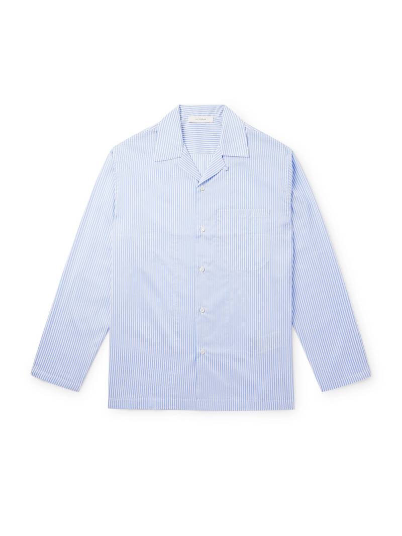 UMIT BENAN - Havana Convertible-Collar Striped Cotton and Silk-Blend Shirt - Men - Blue - IT 48 von UMIT BENAN