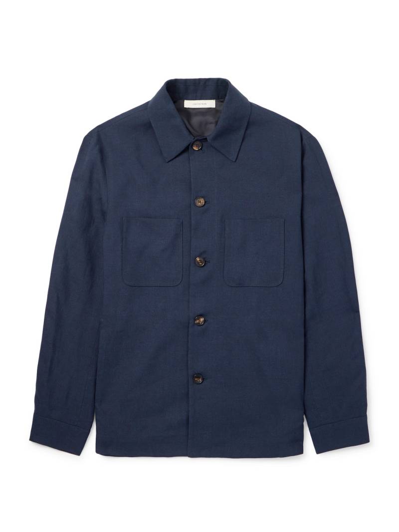 UMIT BENAN - Jerome Linen and Wool-Blend Overshirt - Men - Blue - IT 52 von UMIT BENAN