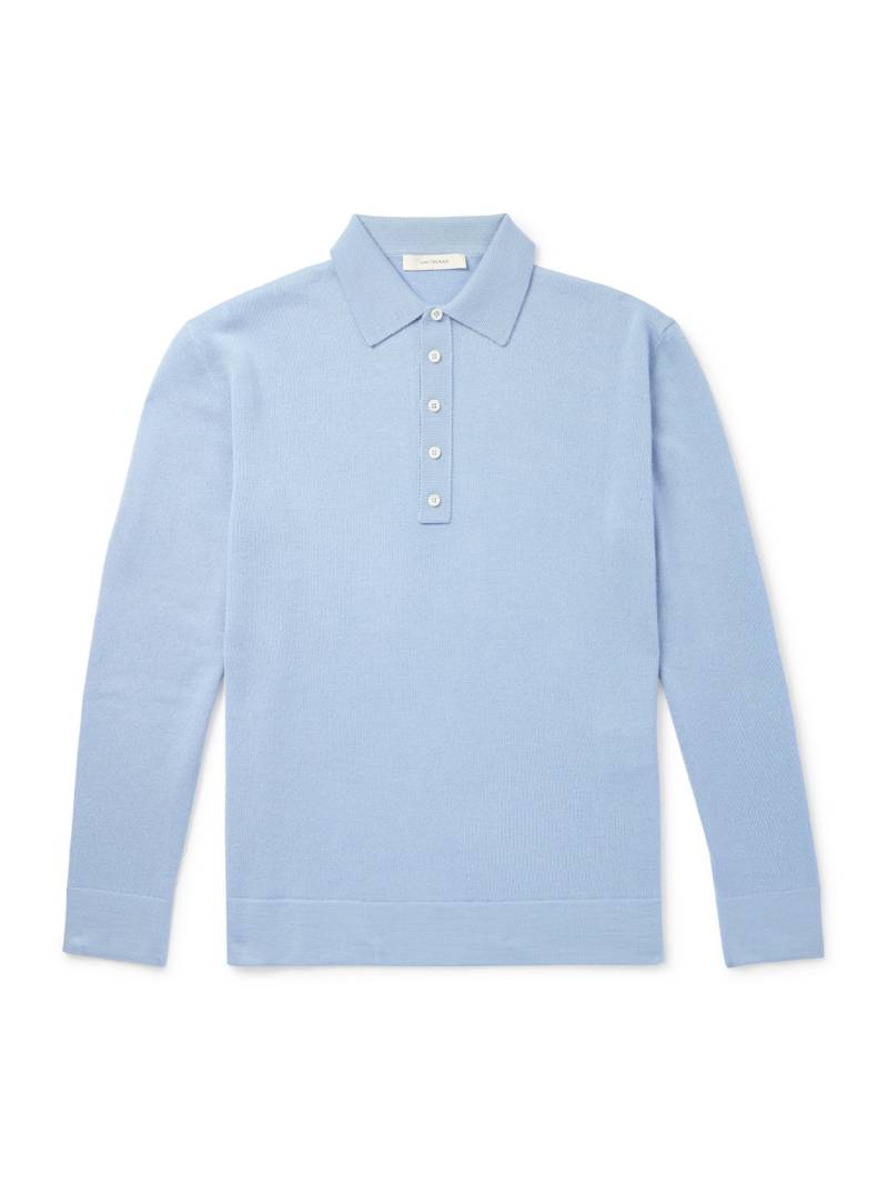 UMIT BENAN - Sunset Slim-Fit Cashmere and Silk-Blend Polo Shirt - Men - Blue - XXL von UMIT BENAN