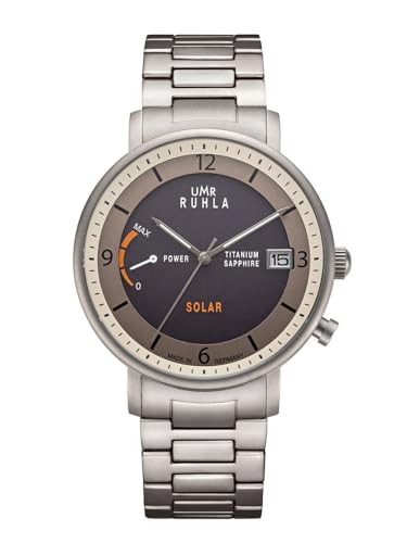 UMR RUHLA Herren Analog Solar Uhr mit Titan Armband RSO94101M von UMR RUHLA