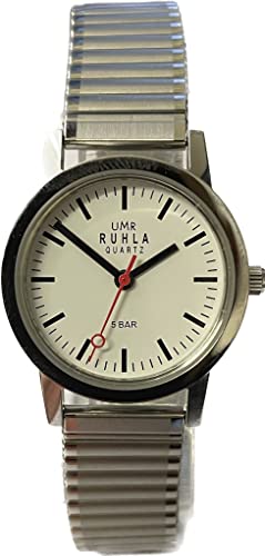 UMR RUHLA Basic 7972-1MZ - Herren - Uhr - Wasserdicht - Analoge Anzeige - Silbernes Metallarmband - Klassisch - Unisex - Erwachsene von UMR RUHLA