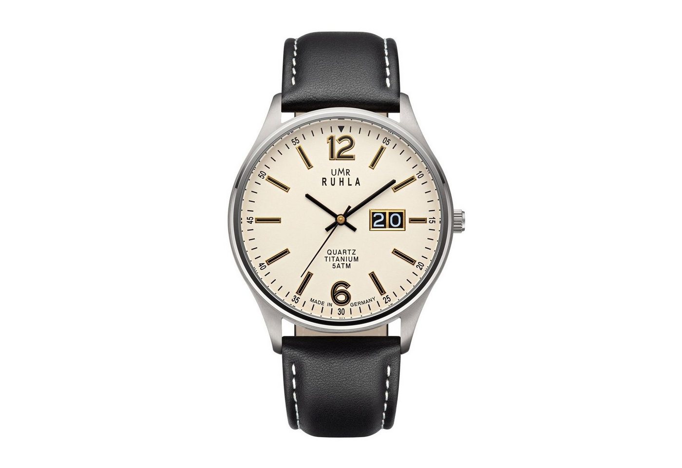 UMR Ruhla Quarzuhr Uhren Manufaktur Ruhla - Armbanduhr Big Date beige - made in Germany UMR Ruhla Quarzuhr Uhren Manufaktur Ruhla - Armbanduhr Big Date beige - made in Germany von UMR Ruhla