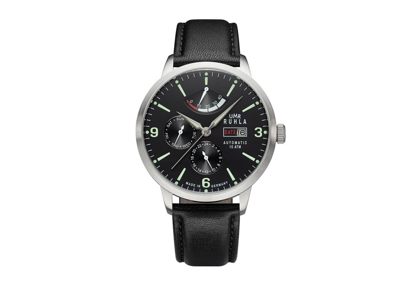 UMR Ruhla Quarzuhr Uhren Manufaktur Ruhla - Automatik-Uhr mit Gangreserve - schwarz - made in Germany UMR Ruhla Quarzuhr Uhren Manufaktur Ruhla - Automatik-Uhr mit Gangreserve - schwarz - made in Germany von UMR Ruhla