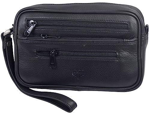 UMTI Leder Handgelenktasche für Männer aus Rindleder (126B) Herrentasche echtes Leder Tasche Bag Neu von UMTI