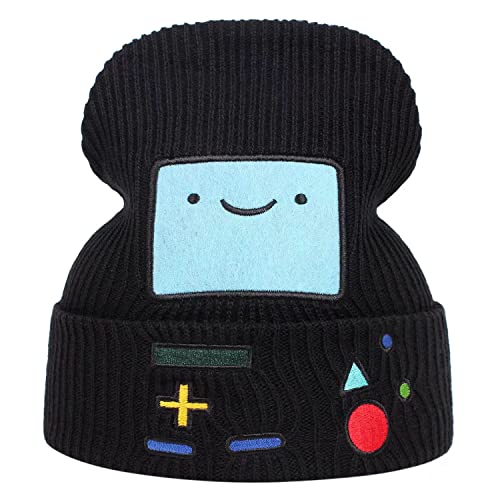 Adventure Time Anime-Beanie-Mütze für Erwachsene, Herren, Damen, lustige Mütze, Schwarz, Einheitsgröße von UMiCHOi