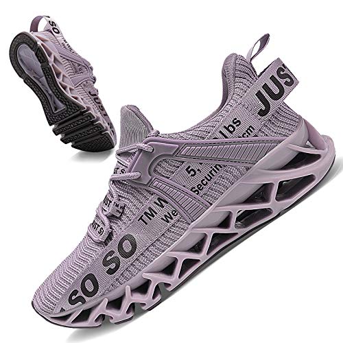 UMmaid Damen Turnschuhe Atmungsaktiv Laufschuhe Leichtgewichts Sportschuhe Freizeitschuhe Straßenlaufschuhe Sneaker Trainer für Outdoor Fitness Gym Walkingschuhe,C3 Lilac,36 von UMmaid