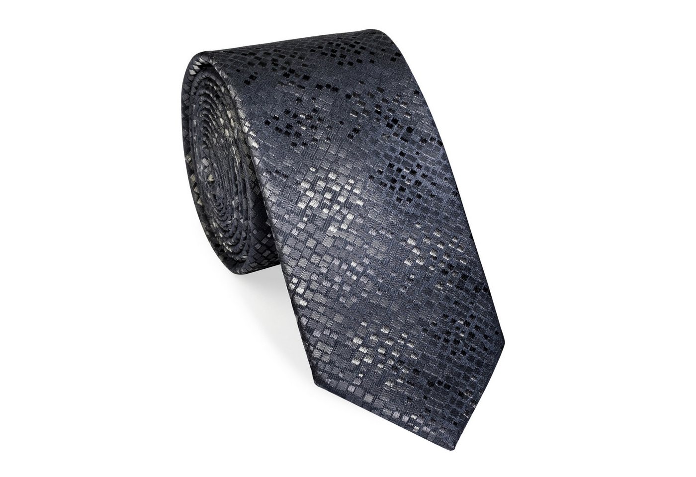 UNA Krawatte Kraw. Seide Piombo 6,0 cm von UNA