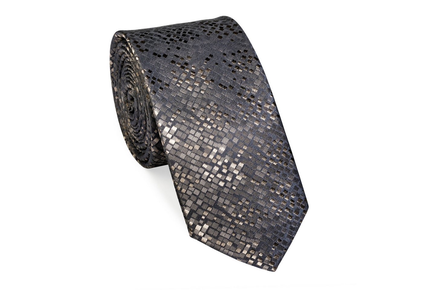 UNA Krawatte Kraw. Seide Piombo 6,0 cm von UNA