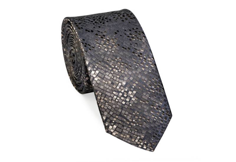 UNA Krawatte Kraw. Seide Piombo 6,0 cm von UNA