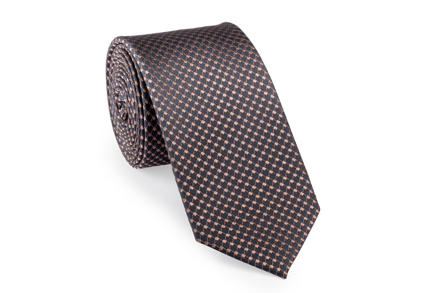 UNA Krawatte - braun - Seide Quattro 6,0 cm von UNA