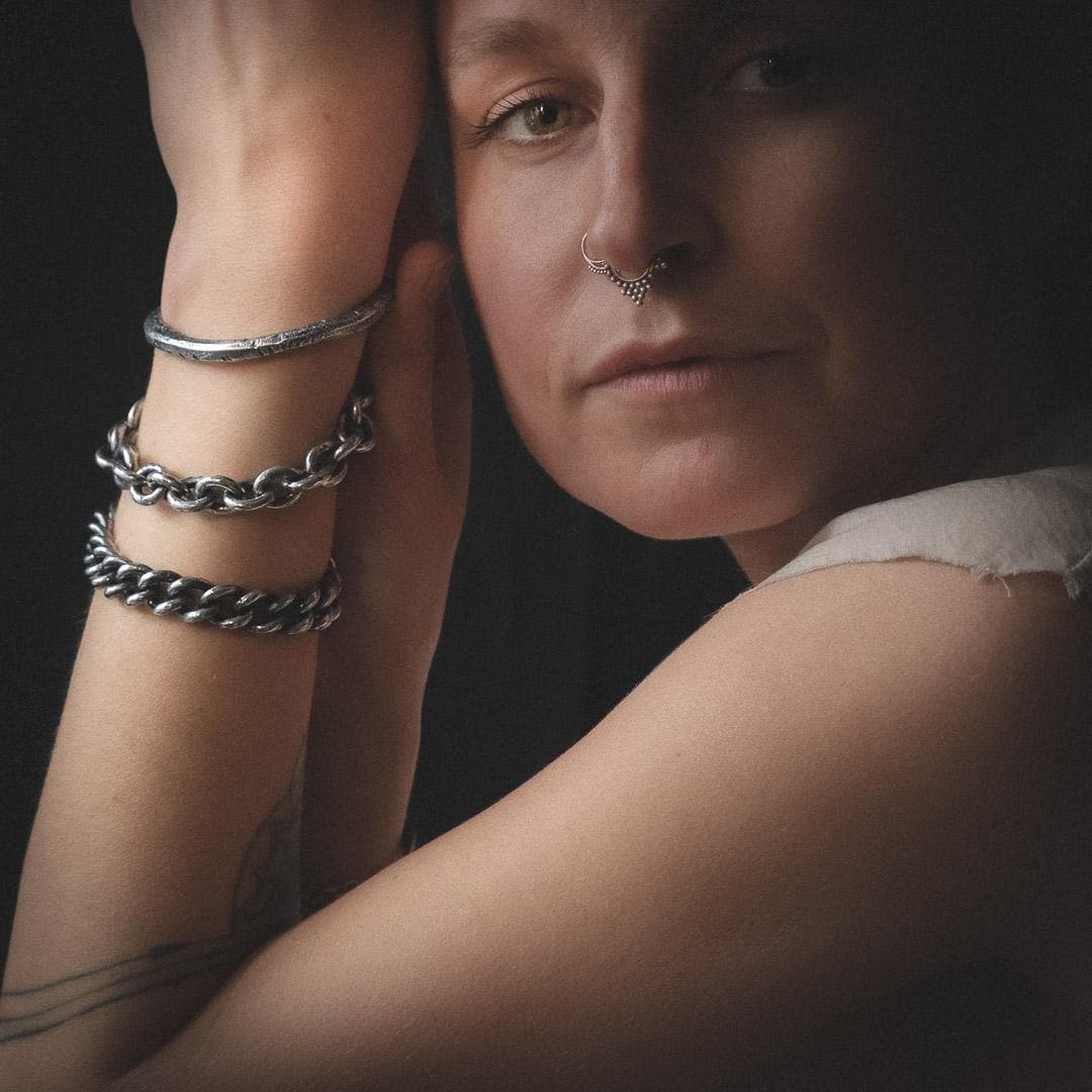 Chunky Oxidiertes Silber Anker Armband | Handgefertigt Von Uname Atelier Berlin von UNAMEAtelierBerlin