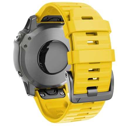 UNCASO 26 x 22 mm offizielle Schraubschnalle, Uhrenarmband für Garmin Fenix 6 7 935 Epix Silikon Easyfit Armband für Fenix 7X 6X 5X Watch, 22 mm, Achat von UNCASO