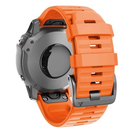 UNCASO 26 x 22 mm offizielle Schraubschnalle, Uhrenarmband für Garmin Fenix 6 7 935 Epix Silikon Easyfit Armband für Fenix 7X 6X 5X Watch, 26 mm, Achat von UNCASO