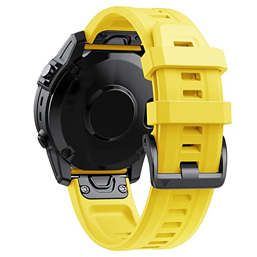 UNCASO 26 x 22 mm offizielle Schraubschnalle, Uhrenarmband für Garmin Fenix 6 7 935 Epix Silikon Easyfit Armband für Fenix 7X 6X 5X Watch, 26mm Fenix 5X 3 3HR, Achat von UNCASO