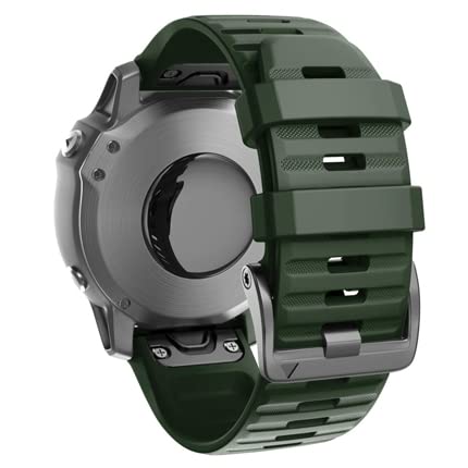 UNCASO 26 x 22 mm offizielle Schraubschnalle, Uhrenarmband für Garmin Fenix 6 7 935 Epix Silikon Easyfit Armband für Fenix 7X 6X 5X Watch, 26mm Fenix 6X 6X Pro, Achat von UNCASO