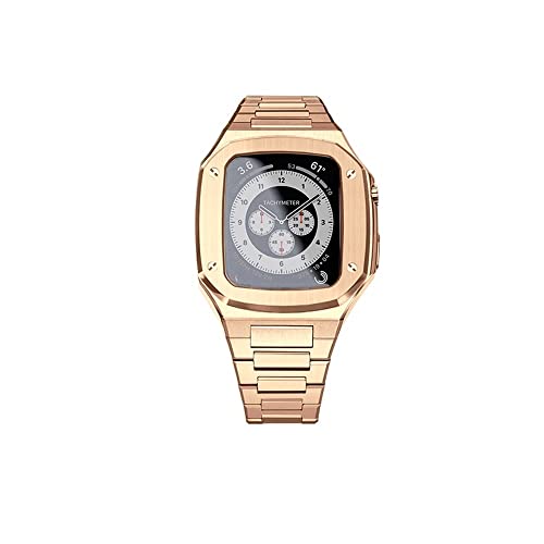 UNCASO Edelstahlarmband für Apple Watch 45 mm / 44 mm, Serie 7, 6, SE, 5, 4, Metallgehäuse, iWatch Band, 45 mm, Schutzabdeckung, Zubehör, 44mm For 6/5/4/SE, Achat von UNCASO