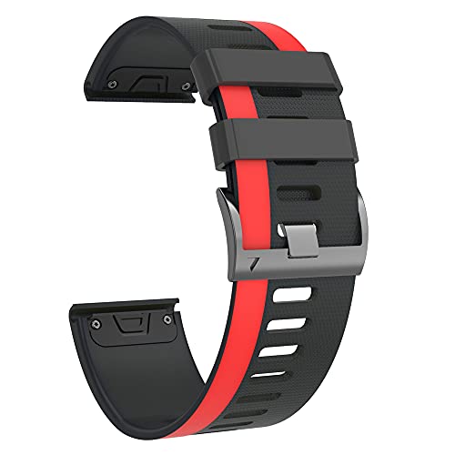 UNCASO Hot Watch-Armband für Garmin Fenix 5, 5X, 3HR, 6X, 6Pro, 26, 22 mm, Schnellverschluss, Silikon, Easyfit-Armband, 26mm Fenix 3 3HR, Achat von UNCASO