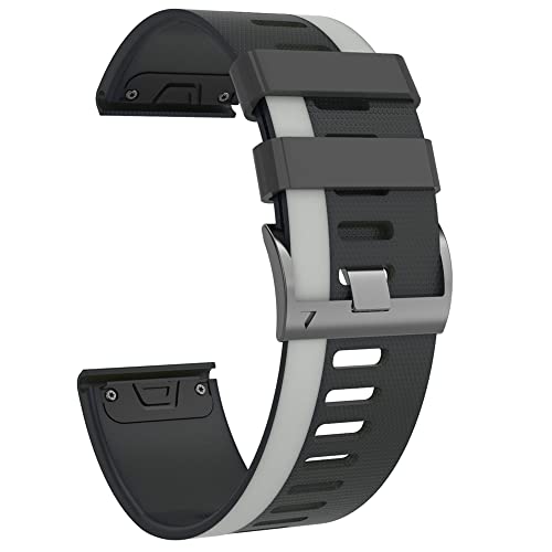 UNCASO Hot Watch-Armband für Garmin Fenix 5, 5X, 3HR, 6X, 6Pro, 26, 22 mm, Schnellverschluss, Silikon, Easyfit-Armband, For D2 Mk1, Achat von UNCASO