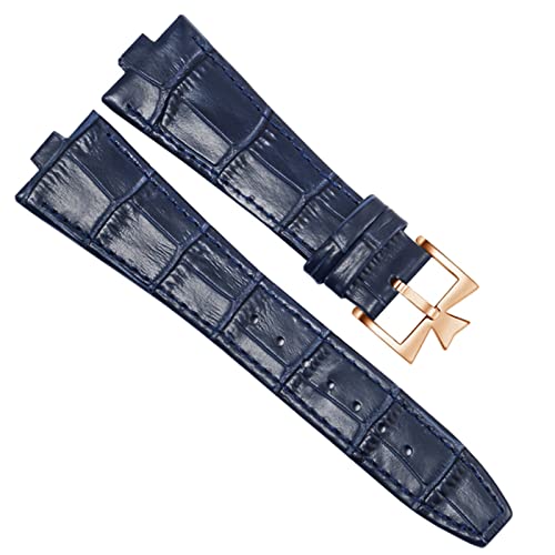 UNCASO Uhrenarmband aus echtem Leder für Vacheron Constantin Overseas Serie 4500 V 5500 V P47040, Edelstahl-Schnalle, 25 x 8 mm, Herren-Uhrenarmband, 25-8mm, Achat von UNCASO