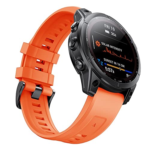 UNCASO Uhrenarmband für Garmin Fenix 7 7S 7X 6 6S 6X Pro 5X 5 Smartwatch-Armband aus Silikon Descent G1 Solar Forerunner 935 945 Schnellverschluss Correa, For Fenix 5X Plus 6X Pro, Achat von UNCASO