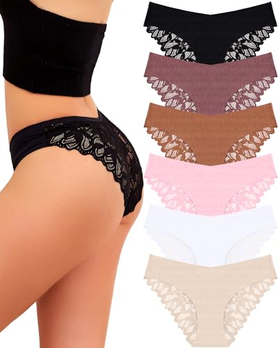 UNDER THE SEA Sexy Unterwäsche für Damen, nahtlos, weiche Spitze, Hipster, Damen-Bikinihöschen, frech, 6er-Pack, S-XL, Set 1 - 6 Stück, XL UNDER THE SEA Sexy Unterwäsche für Damen, nahtlos, weiche Spitze, Hipster, Damen-Bikinihöschen, frech, 6er-Pack, S-XL, Set 1 - 6 Stück, XL von UNDER THE SEA